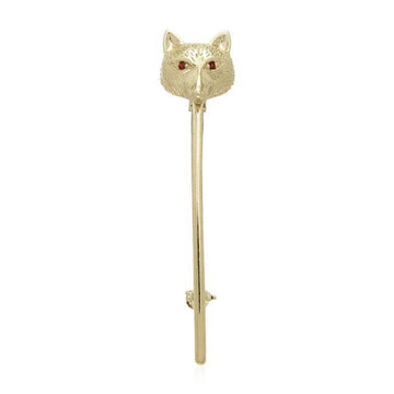 Fox with Gemstone Eyes Vermeil Brooch VBC084 - Jewelry